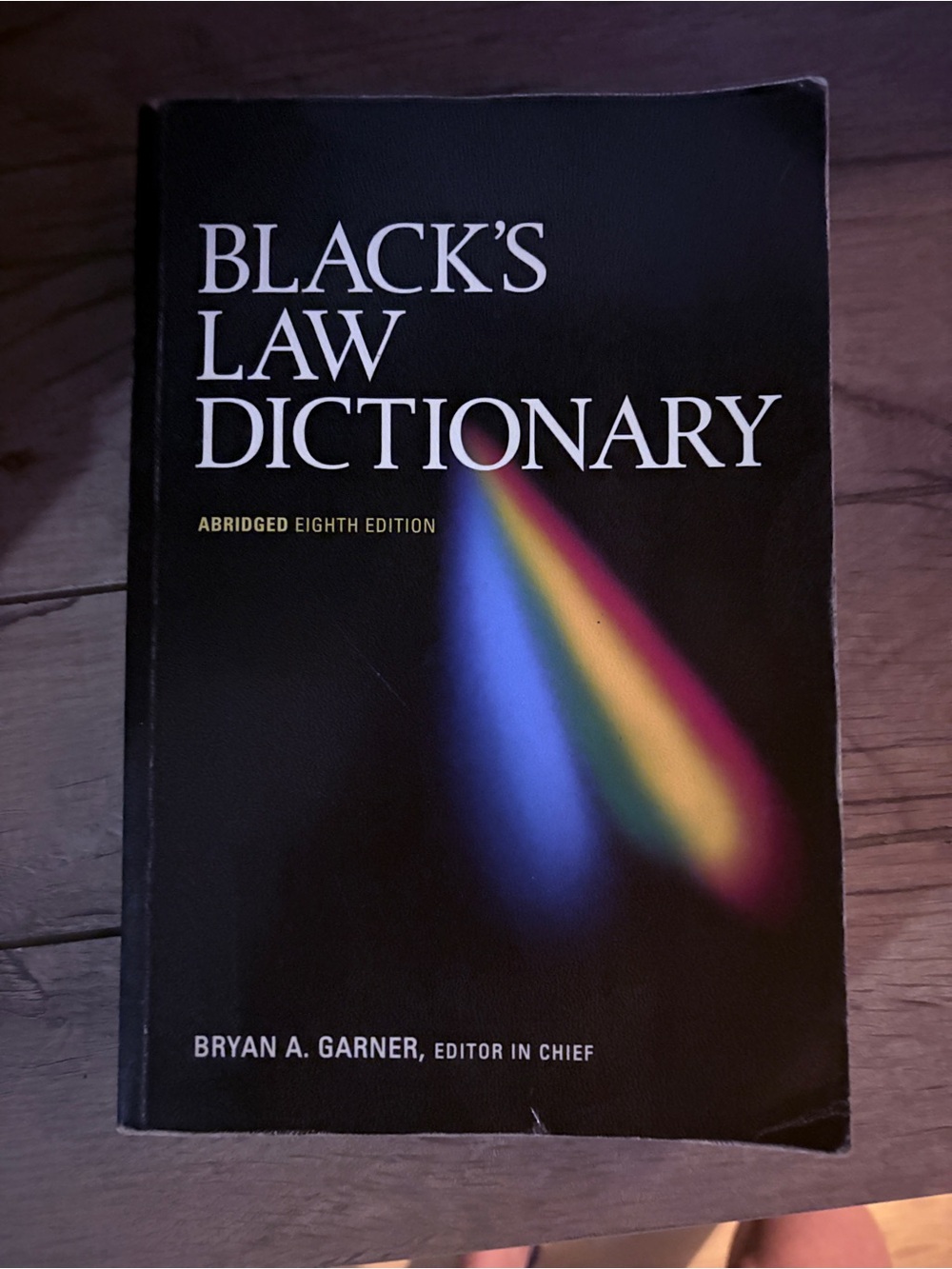 Black's Law Dictionary - Black Cover with Rainbow Prism Graphic